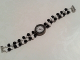 bransoletka koralikowa z zegarkiem